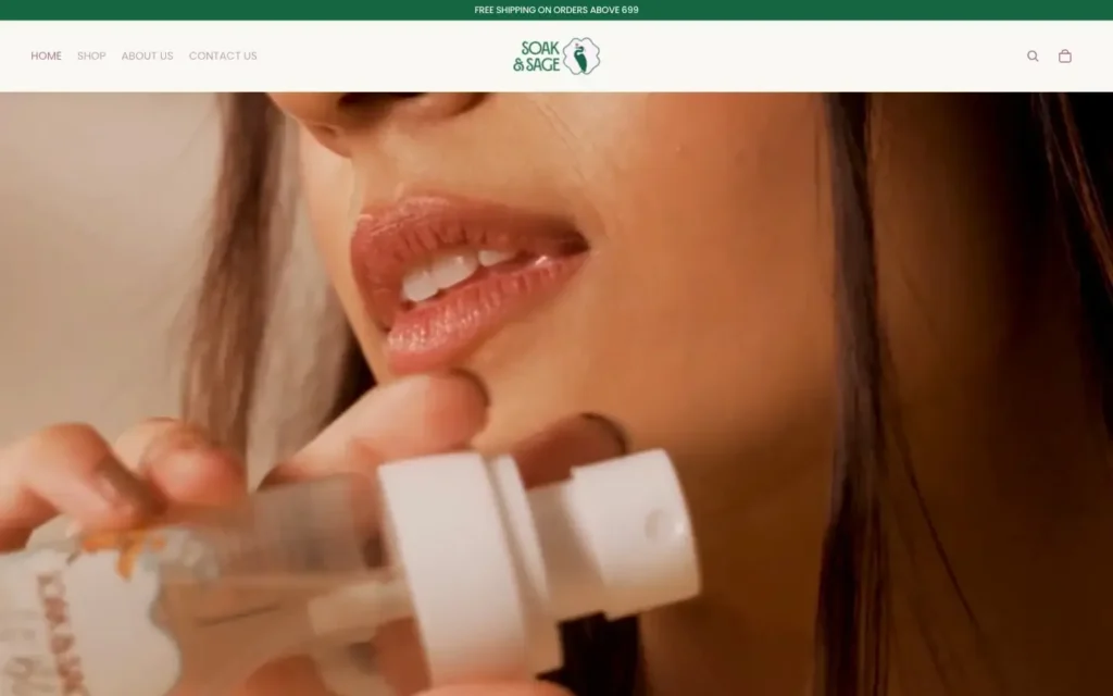 Soak & Sage website